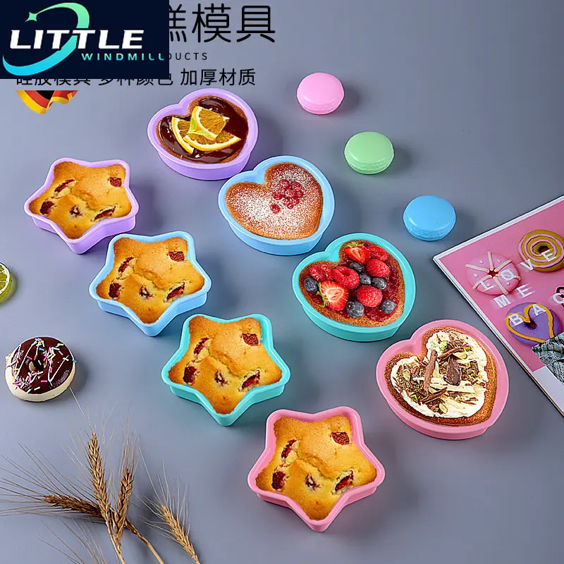 

Heart Shape Cake Mold Durable Silicone Mousse Bread Pastry Baking Mould Nonstick Chocolate Dessert Tool