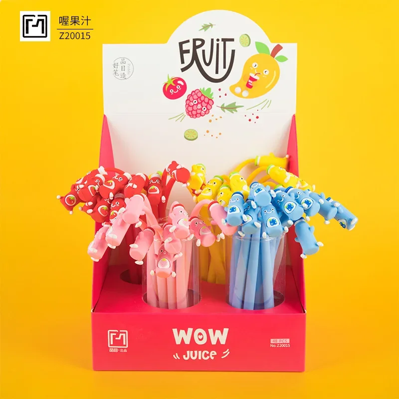 

16 шт., милая креативная маленькая свежая нейтральная ручка Oh, сок 0,5 мм, черные студенческие принадлежности, офисный подарок