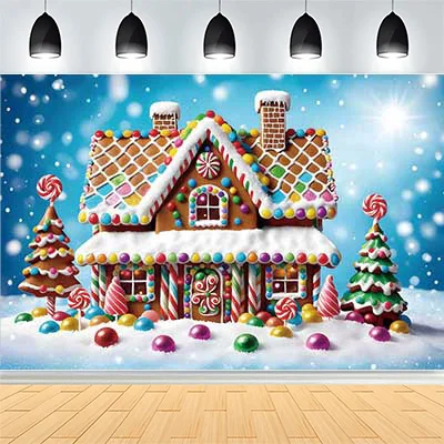 

Christmas New Year Clock Decor Backdrop Photography Vintage Xmas Trees Gifts Snow Winter Indoor Photo Studio Background TY-98