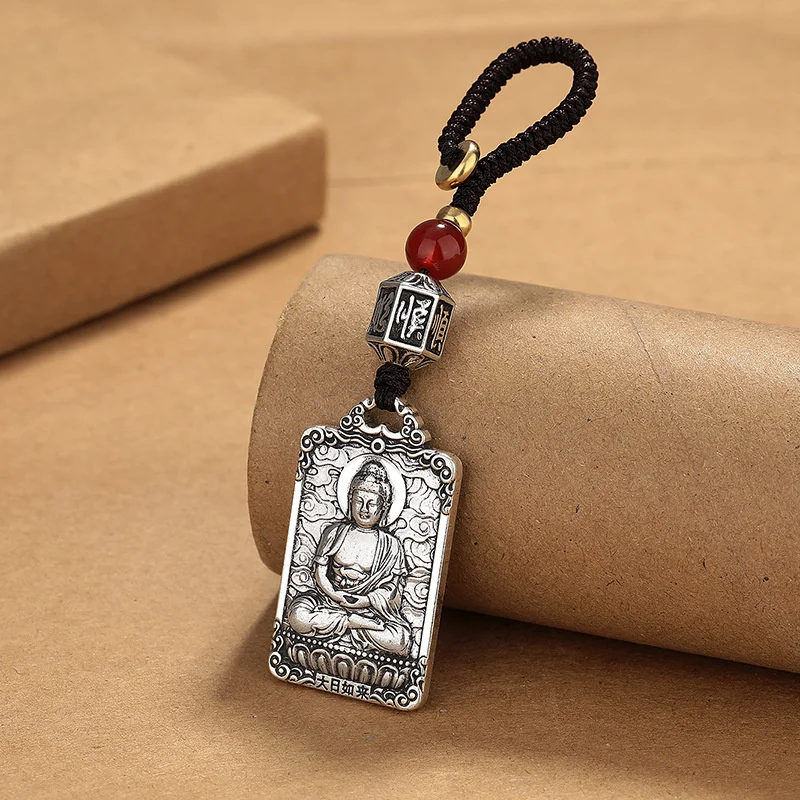 Vintage Relief Eight Guardians Buddha Car Pendants For Men Trendy Twelve Zodiac  Keychain Male Amulet Accessories Women Gift