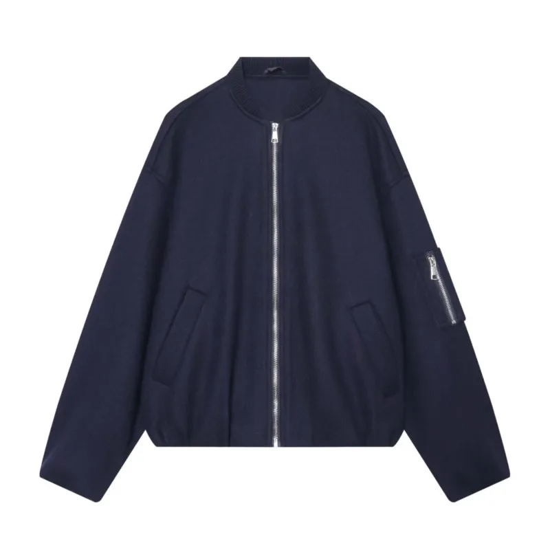 HipSeam Women's Winter Jacket High-Collar Pocket Long Sleeve Zipper Women Faux Suede Jacket With Elastic Hem Female Chic Coats