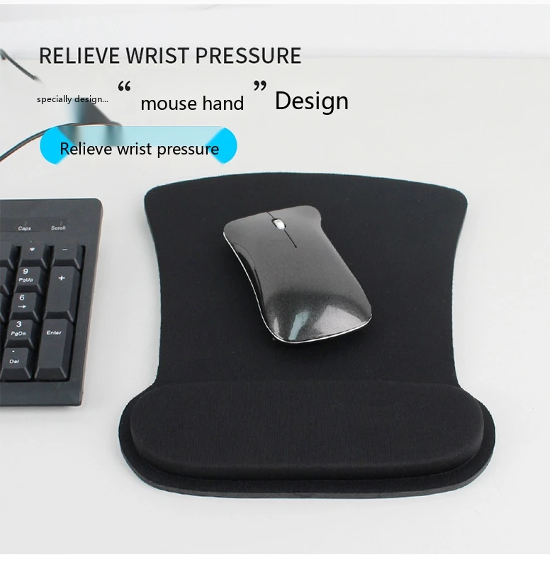 Naturkautschuk-Handgelenkauflage-Mauspad in 8 Farben, ergonomische rutschfeste Schreibtischunterlage für Büro und Gaming. – Detail 4