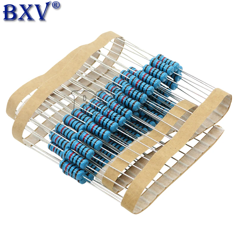 100PCS 1W Metal film resistor 1% 1R ~ 1M 1 2 10 22 47 100 330 ohm 1K 4.7K 10K 22K 47K 100K 330K 470K 2R 10R 22R 47R 100R 330R