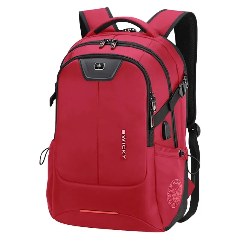 SWICKY multifunction large capacity male bag fashion travel usb charging waterproof antitheft 15.6inch laptop backpack men women