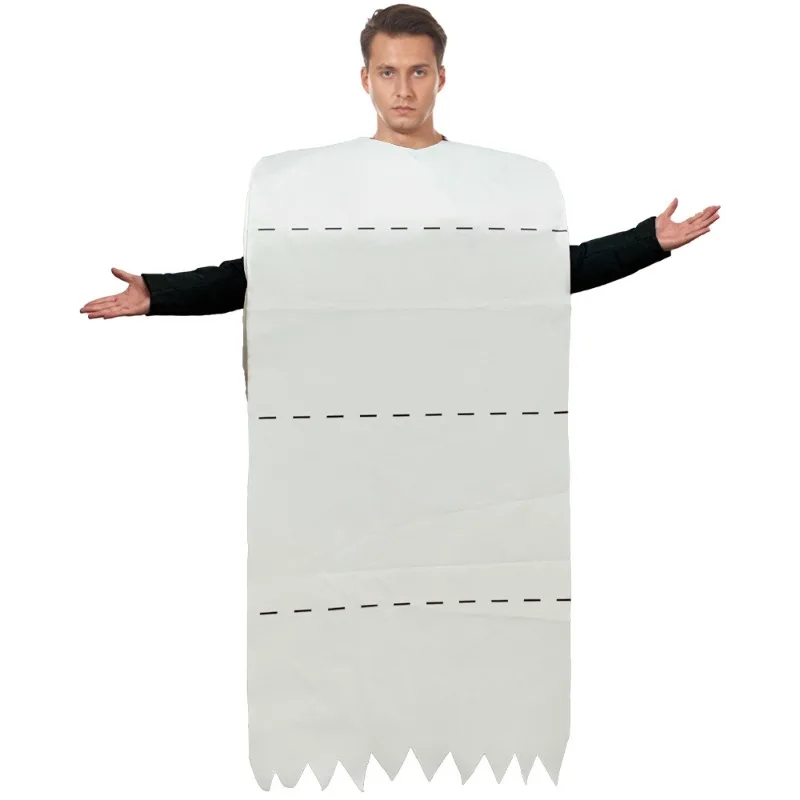 Halloween Nieuw Paar Grappige Toiletpapier Playsuit Cosplay Make-Up Danspodium Toiletpapier Performance Pak