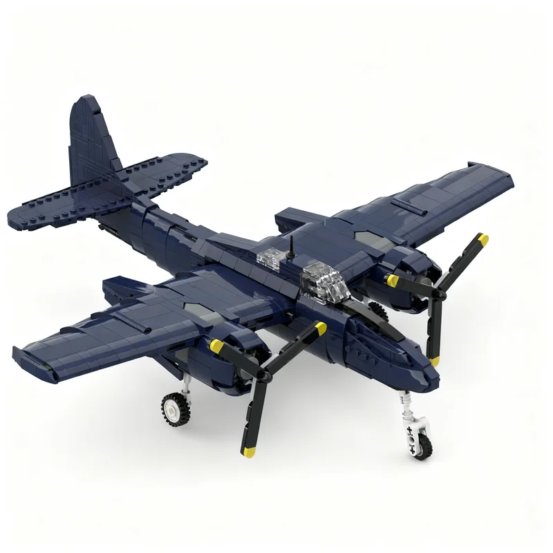 1178pcs MOC F7F Tigercat Model Building Blocks Christmas Gift Art Craft Birthday Collection DIY Assemble Idea Education Creative