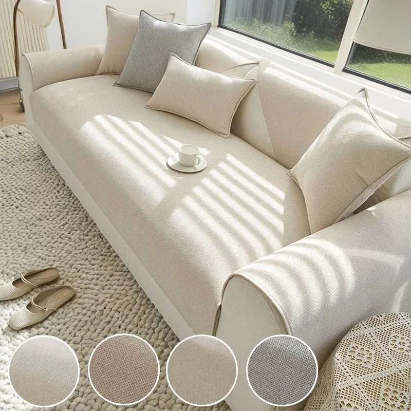 

Non-slip Chenille Sofa Seat Cover Living Room Cat Anti-scratch Sofa Slipcover L Couch Towel 쇼파커버 Fundas Para Sillones Home Decor