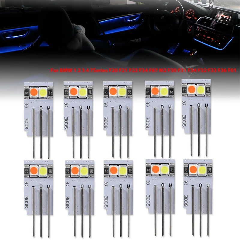 

4/10PCs Upgraded Door Panel Ambient Lighting For BMW F48 X1 2015-2022 Car LED Interior Door Handle/Pocket Atmosphere Lights