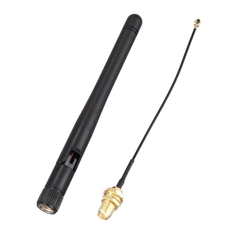 900-1800MHZ Antenna 3Dbi GSM RP-SMA Plug Rubber Waterproof Lorawan Antenna + IPX To SMA Small Cable Extension