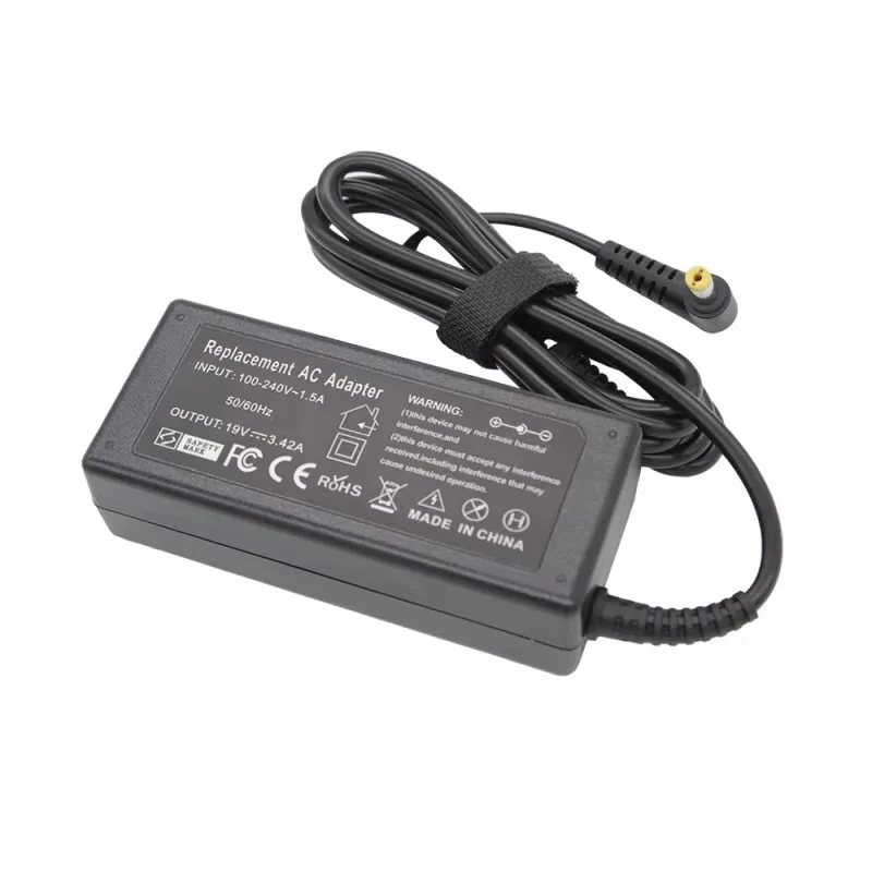 

19V 3.42A Notebook Charger Connector Tip 5.5x1.7mm for Acer Aspire ChromeBook Laptop Power Cord Supply Replacement AC Adapter
