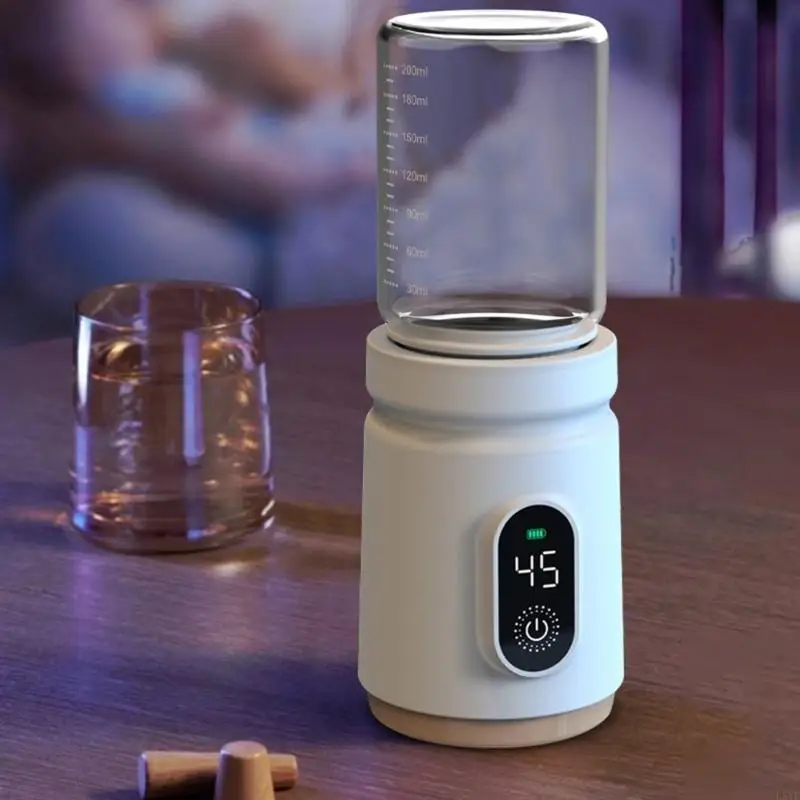 L5YF Penghangat Botol/Adaptor Layar LCD Penghangat Susu Bayi Pemanasan Cepat dengan Botol