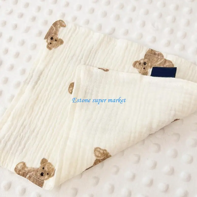 

090B 2PCS 4 Layer Drool Bib Handkerchief Soft Saliva Towel Square Feeding Burp Cloth