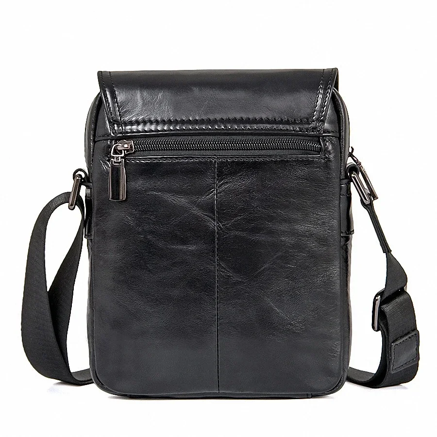 Business Men Genuine Leather Bag Natural Cowskin Men Messenger Bag Vintage Vertical Men's Cowhide Shoulder Crossbody Bag LI-2021