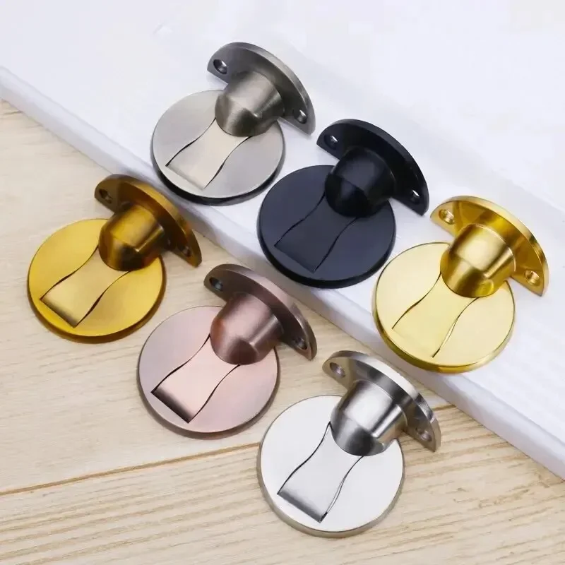 

Invisible Magnetic Door Stopper Stainless Steel Punch-free Windproof Mechanical Self-locking Door Stop Door Stopper