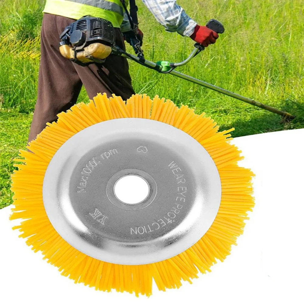 

Universal Nylon Wire Wheel Trimmer Brush Rust Removal 8 Inch Grass Trimmer Head Durable Trimmer Replacement