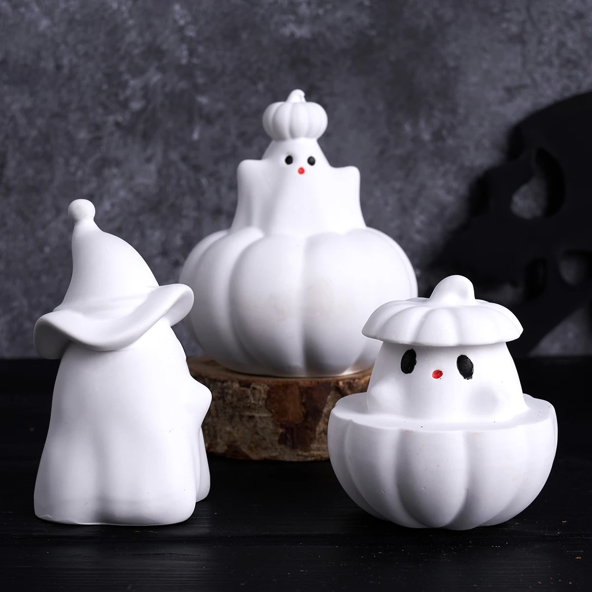 3D Halloween Ornamente Silikon Kerze Form DIY Handgemachte Kürbis Geist Aromath Seife Gips Harz Handwerk Casting Formen Wohnkultur