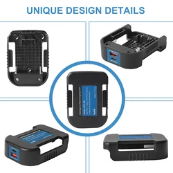 Fast phone charger rack for Bosch 18V 14.4V battery to Convert to power bank Output Port PD 22.5 W QC3.0 USB Type-C