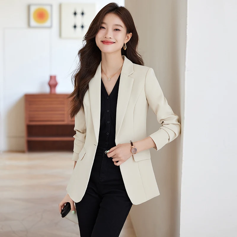 ZJYT Korean Fashion Blazers Feminino Women\'s Coat Jacket New Autumn Outerwears Elegant Office Lady Casaco Plus Size Veste Femme