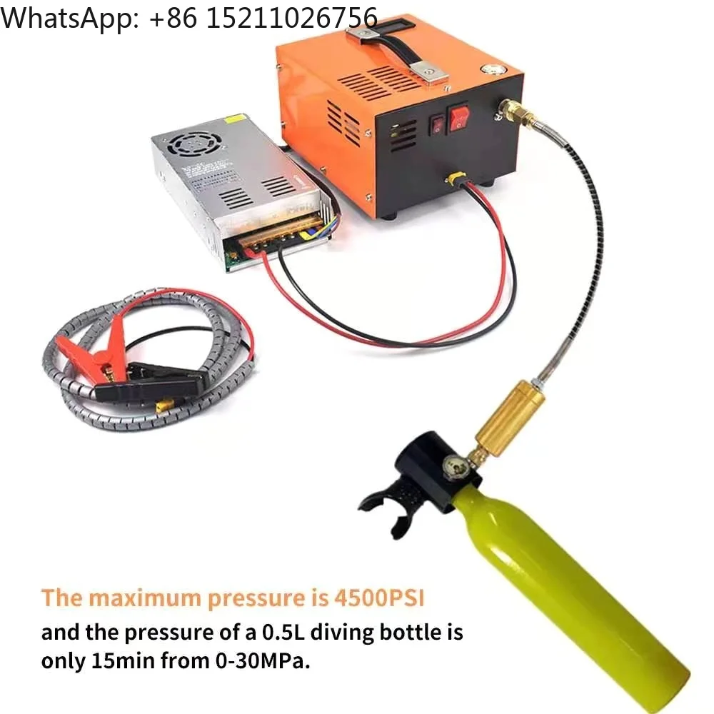Pcp air Compressor 4500psi LED Display Screen Small Filter Car Compressor 12V DC 30mpa 300bar 4500psi Pcp Pump view 2