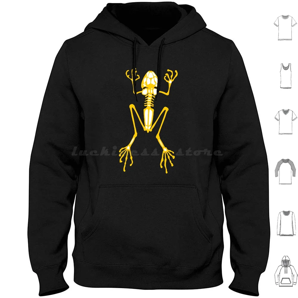 Frog Skeleton In Yellow Classic T-Shirt Hoodie cotton Long Sleeve Lover And Coffee California Tourism Done Kiwi Animal