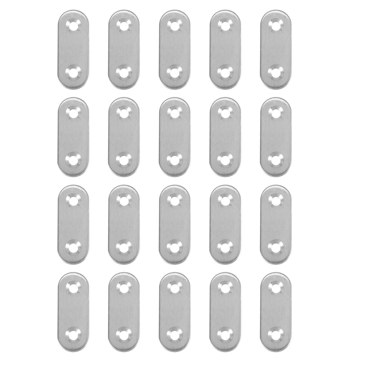 لوحات تثبيت إصلاح مستقيمة من الفولاذ المقاوم للصدأ عملية 40 مم 20 قطعة