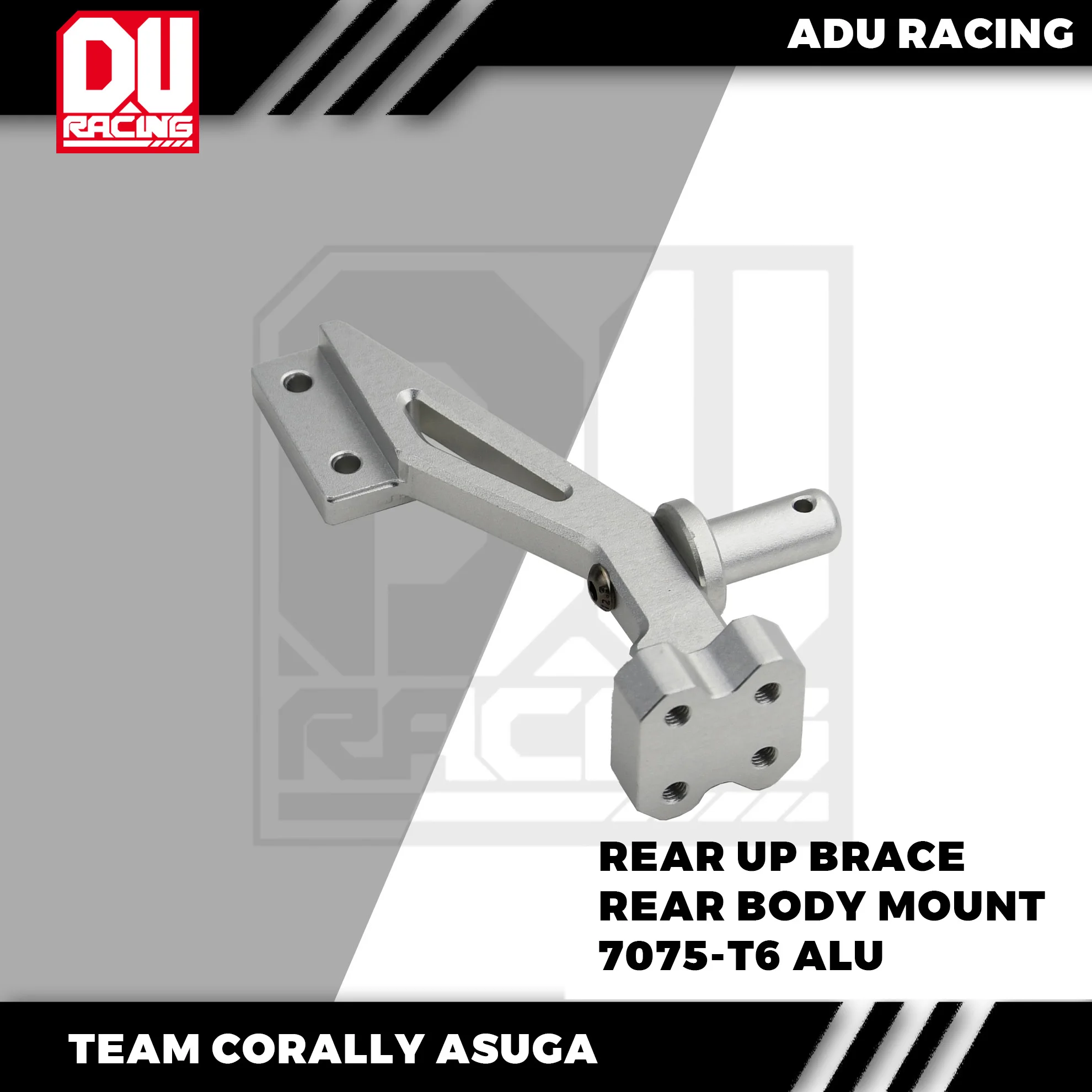 ADU RACING 7075-T6 AL CNC ด้านหลังรั้งสําหรับทีม CORALLY 1/7 ASUGA BUGGY