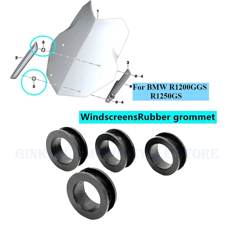 Pour BMW R1200GS R 1200 GS LC R1250GS R1250 GS ADV Adventure 2013-2021 pare-brise pare-brise trou de bouchon en caoutchouc œillets en caoutchouc