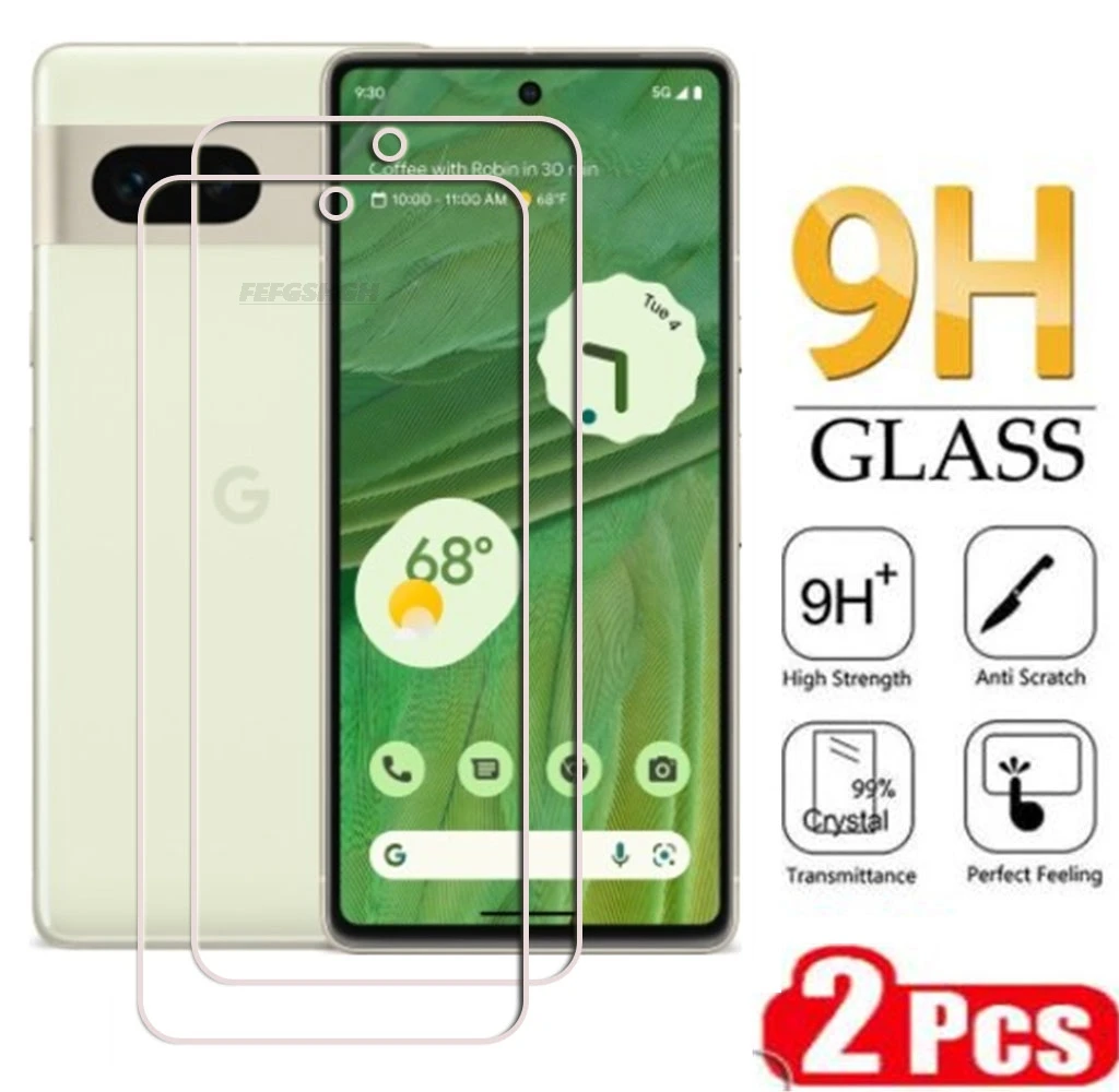 2 pièces verre trempé HD pour Google Pixel 7 Pro 7a Pixel7 GE2AE GP4BC GQML3 GVU6C Pixel 7a Film de protection d'écran