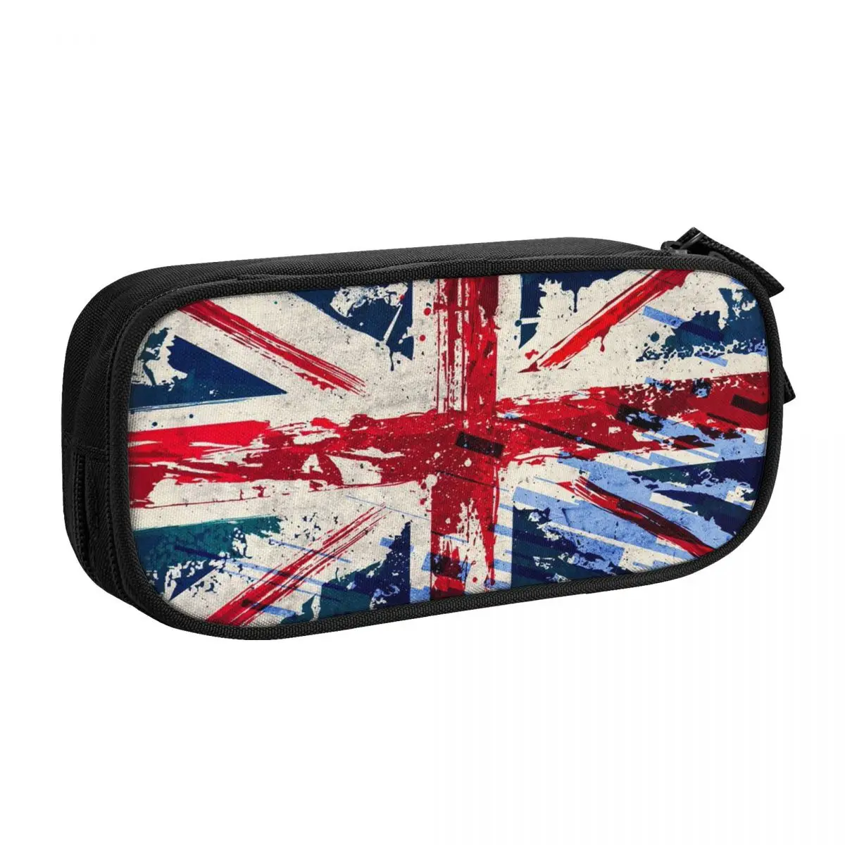 Custom Cute British Flag Pencil Case for Girls Boys Large Storage Union Jack UK United Kingdom Proud Pencil Box School Supplies