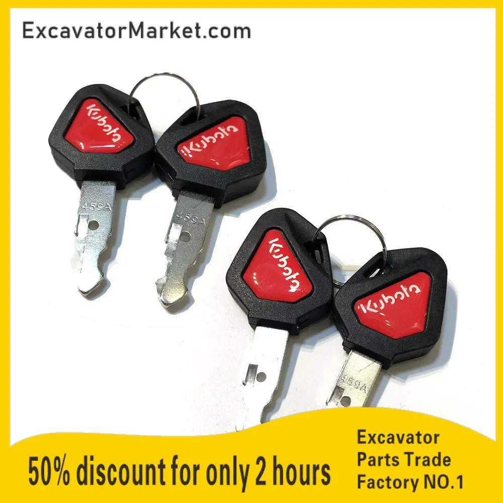 

5PCS Start Key Excavator Door Key For Kubota Ignition Key U15 U30 U155 U135 U161 U163 Excavator Accessories