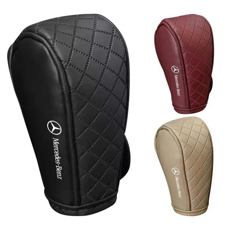 1Pcs PU Leather Non-slip Wear-resistant Car Shift Handle Stickers For Mercedes Benz C400 C450 C160 C180 C200 C220 C250 C300 C350