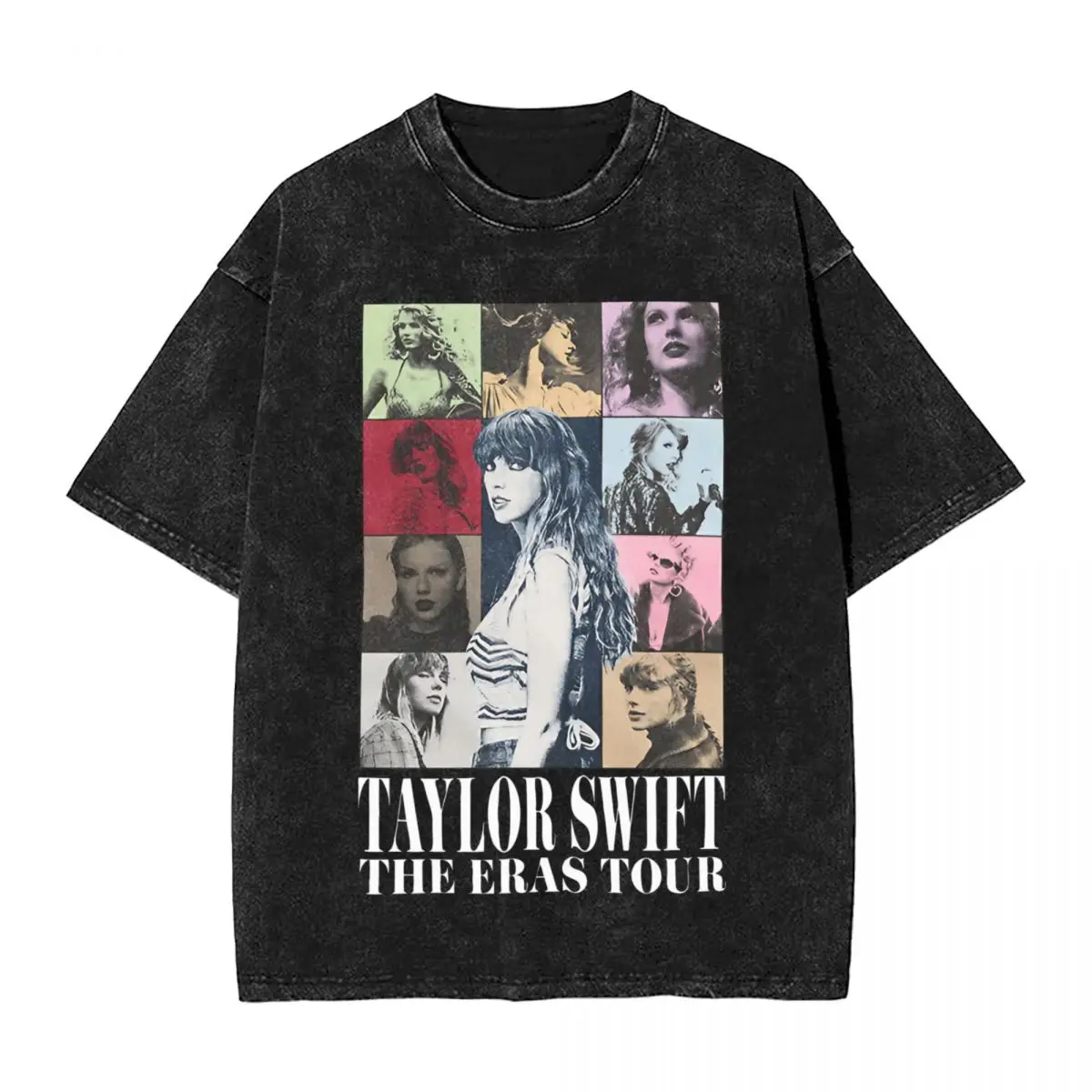 

Футболка с принтом The Eras Tour 2023 Merch прямой тайтюр, футболки в стиле хип-хоп из мытого хлопка, повседневные мужские и женские топы, уличная одежда, футболки с принтом