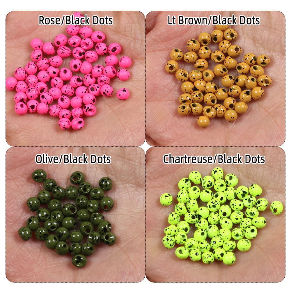 Wifreo 20pcs 2.3-3.8mm Offset Tungsten Beads Jig off Beads Fly Tying Material for Jig Nymph Wet Fly Trout Fishing Lure Baits