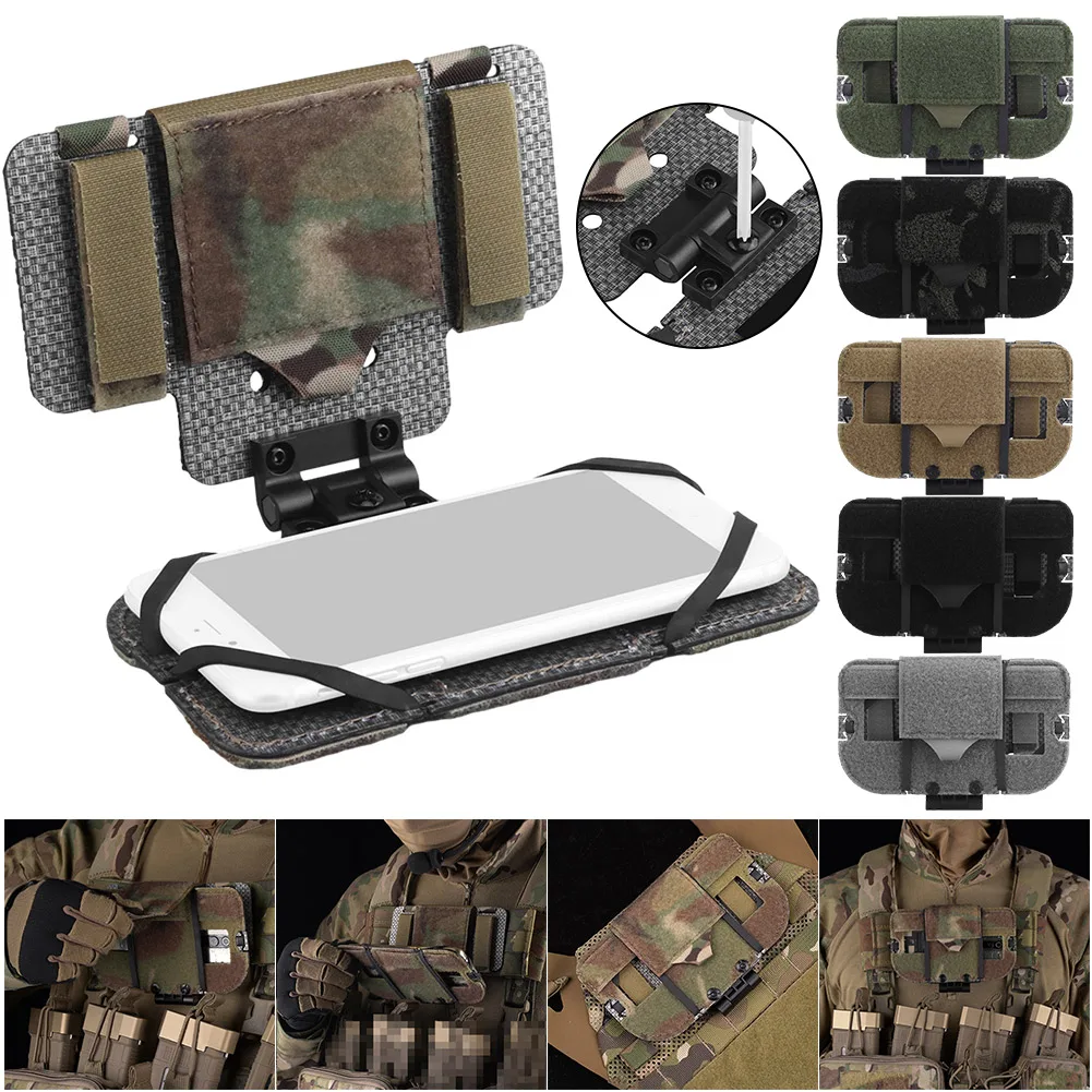 

Tactical Molle Phone Pouch Tactical Cell Phone Holster Quick Release Tactical Vest Molle Phone Holder for 8.89 X 17.15 Cm Phone
