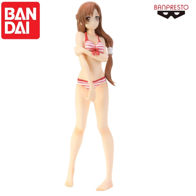 

Bandai в наличии, оригинальная кукла Banpresto Asuna, новая фигурка в штучной упаковке, анимационные периферийные устройства, персонажи аниме, гараж