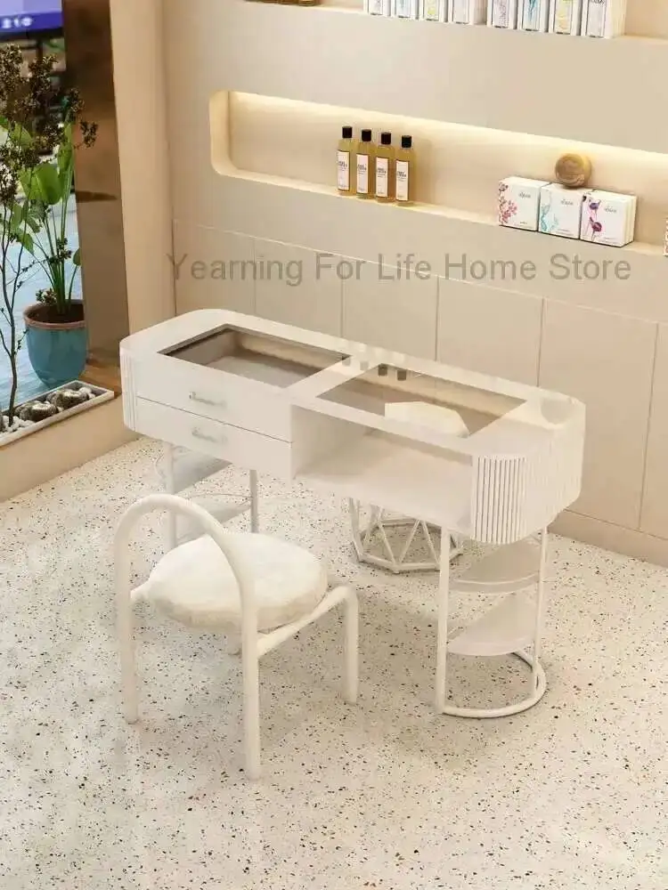 

Accessories Desk Nail Table Workstation Kawaii Beauty Powder Nail Table Salon Barbershop Tavolo Unghie Manicure Furniture
