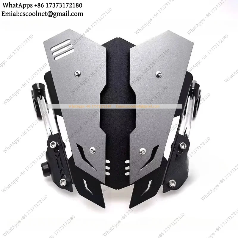 JS01 Universal Motorcycle Windshield CNC Aluminum Windscreen Fairing for Benda Jinjila 300 Black Flag 500 LFC700