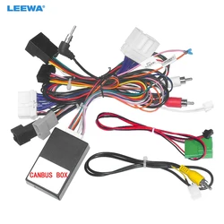 LEEWA Car 16pin Power Cord Wiring Harness Adapter Canbus Box For Subaru Tribeca (07-11) OEM Navigator Installation Head Unit