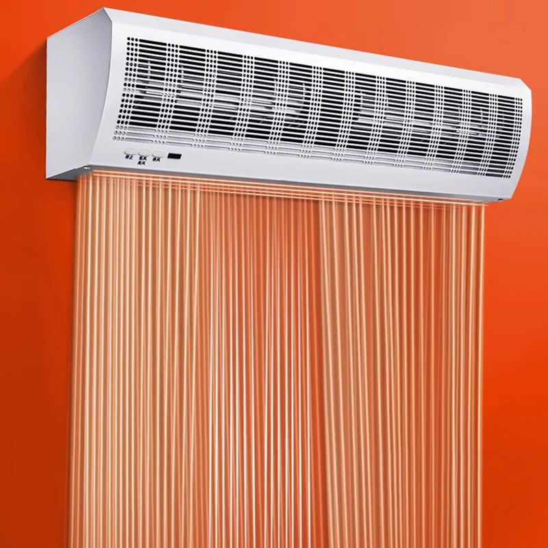 Hot Air Curtain Machine Cold and Warm Dual-use Commercial Mute 0.9/1.2/1.5/1.8 Meters Electric Heating Door Head Air Curtain