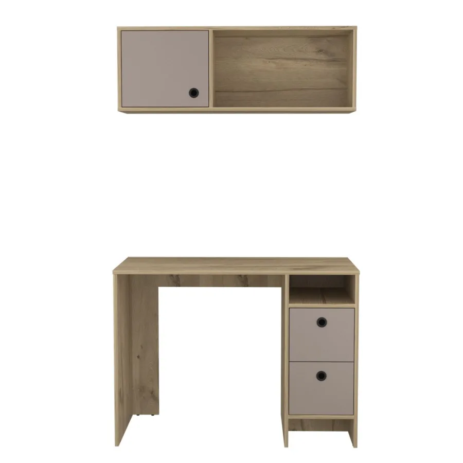 

Office Set Budest Office Light Oak Taupe