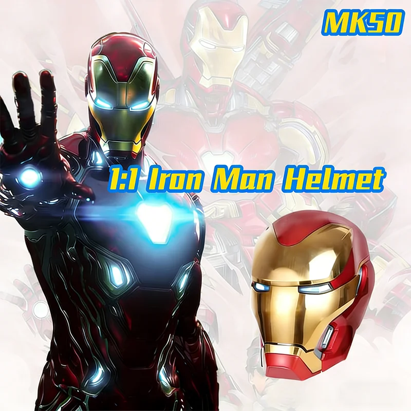Iron Man Mk50 Wearable Cosplay Masker Spraakgestuurde Vervorming Helm Film Replica Action Figure Speelgoed Voor Kinderen Verjaardagscadeau