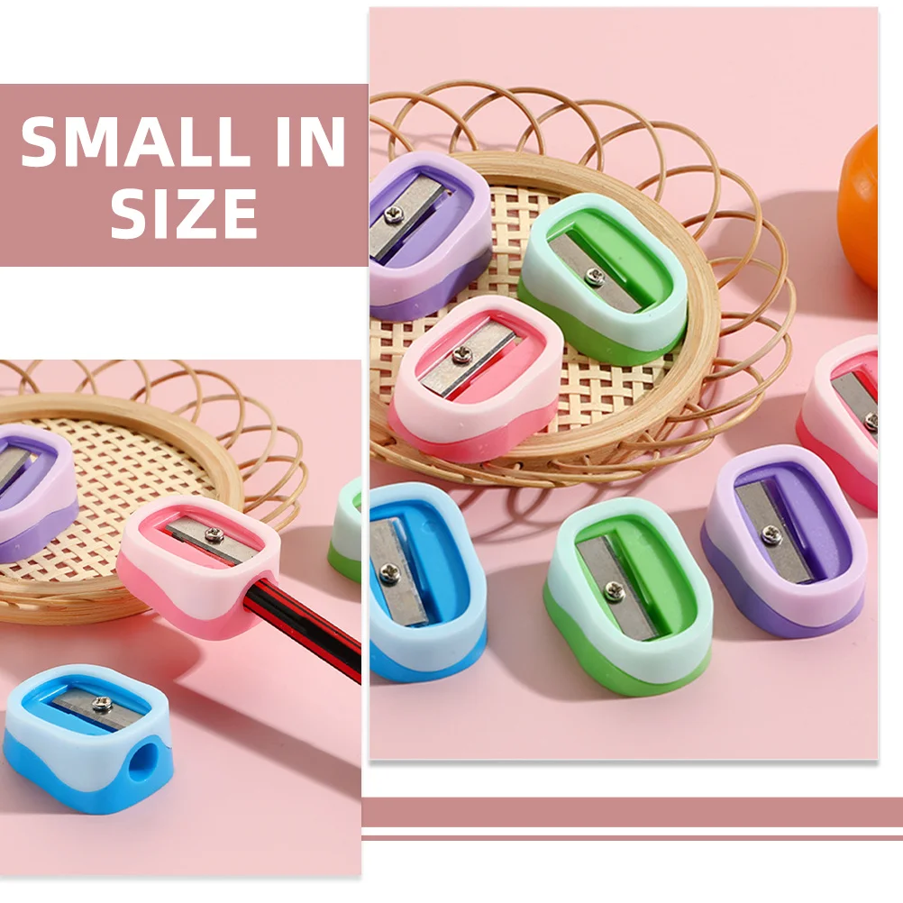 Mini temperamatite manuale da 20 pezzi, temperamatite portatile a foro singolo, materiale scolastico per matite colorate per bambini