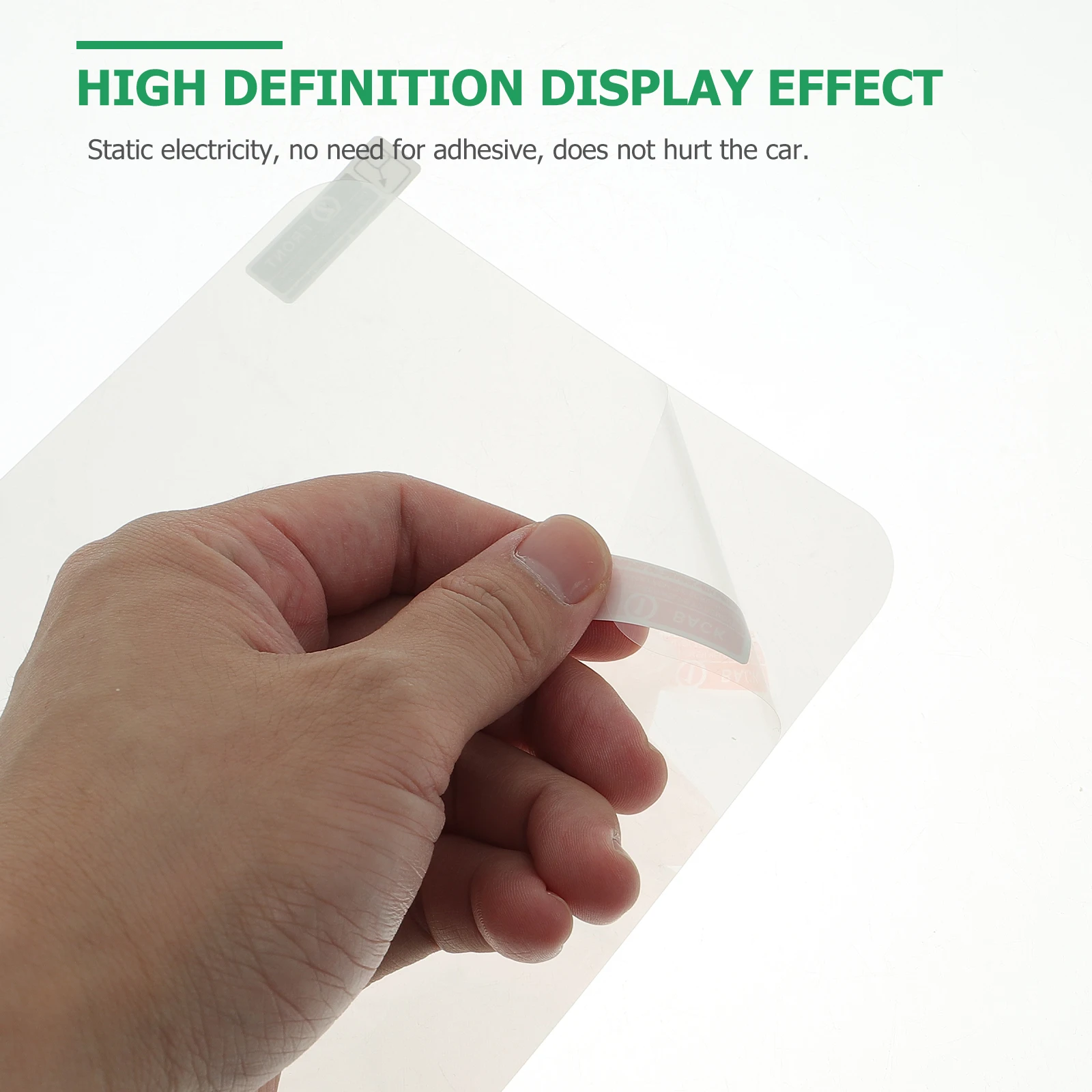 

2pcs Reflective Film for Cars Windshield Display Screen PET Material Durable 150x130mm High Definition Clear Reusable