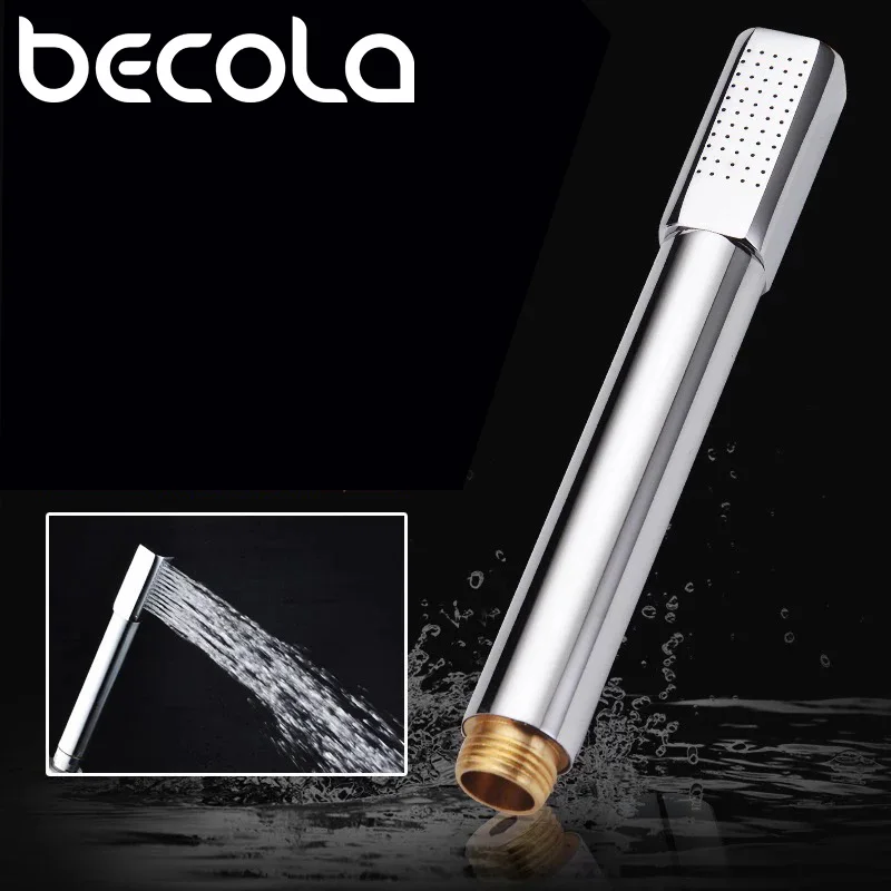Detaliczna i hurtowa okrągła główka prysznicowa z litej miedzi Luksusowa główka prysznicowa Batnroom Rain Hand Shower Chrome Finish 150cm Wąż ze stali nierdzewnej — zdjęcie 3