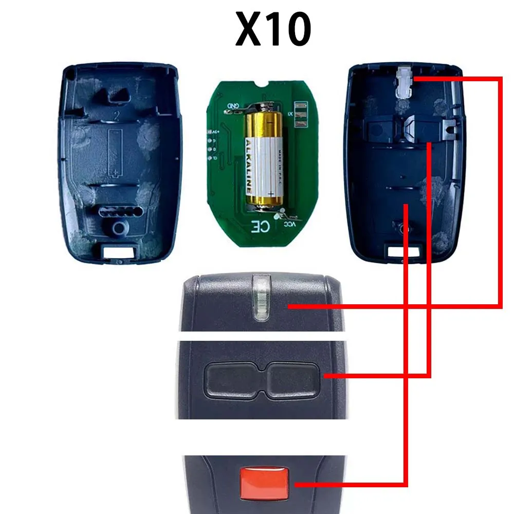 ZK30 For Bft 433MHz Wireless RF Clone Copy Remote Control Electric Door Garage Door Remote Key Clone Rolling Code System remote