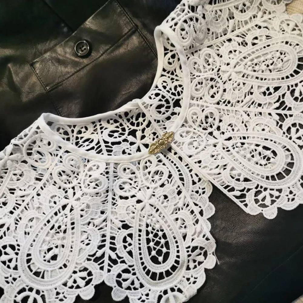 Damen Puppen kragen abnehmbares Hemd falscher Kragen Bluse Top Blumen spitze gefälschter Kragen Frauen Kleidung Accessoires Mädchen a lief ein Yue