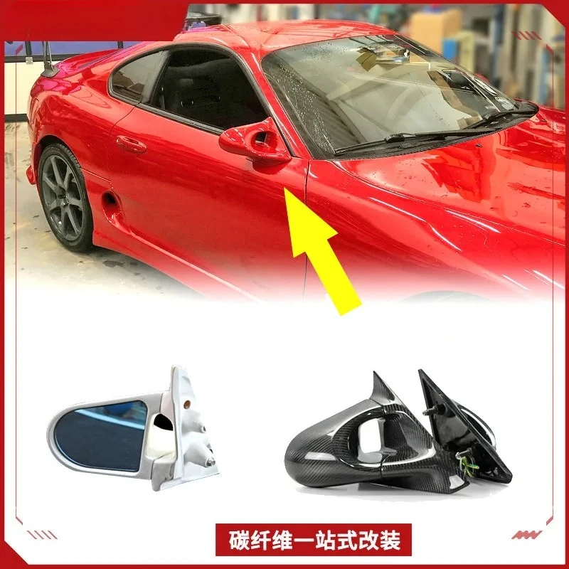 SAAR متوافق مع تويوتا سوبرا أجزاء معدلة من ألياف الكربون مرآة الرؤية الخلفية الكهربائية نمط غانادور اليسار واليمين عكس Mi #2