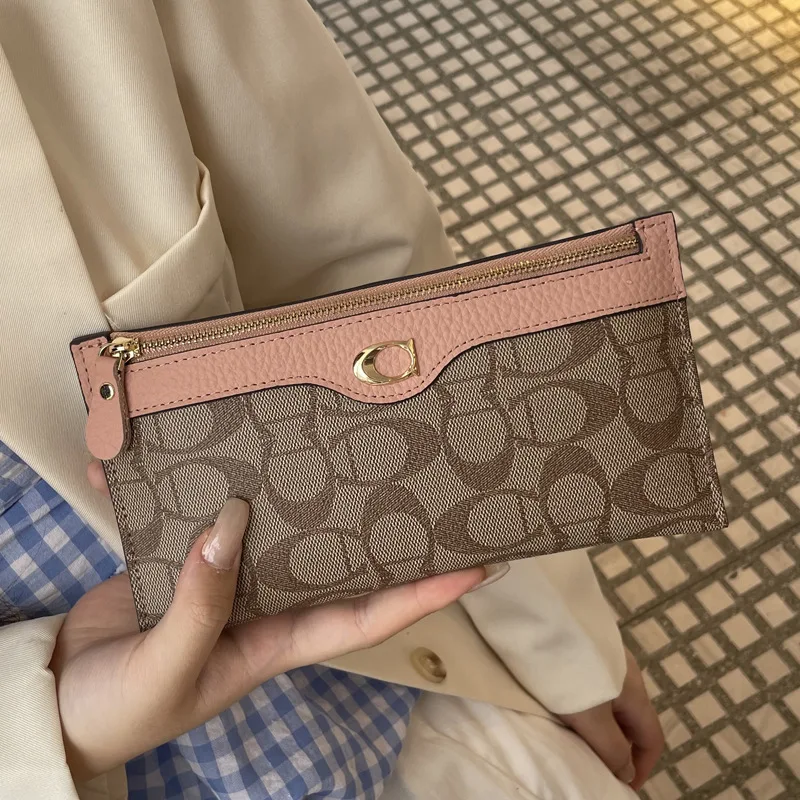 Klassische Vintage Lange Leder-Geldbörse für Damen, Kartenhalter-Aufbewahrungstasche mit Mehreren Kartenfächern – Detail 3
