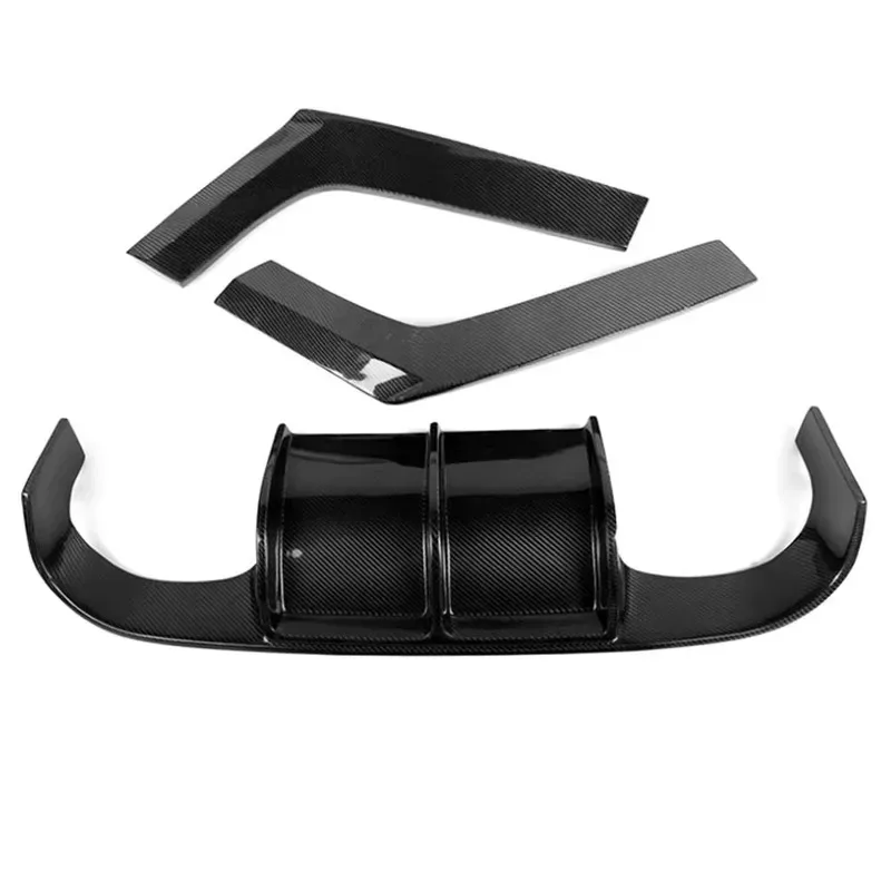 For BMW 3 Series F30 F35 AN Surrounded Carbon Fiber Car Rear Bumper Diffuser Rear Splitters Spoiler Back lip Body Kit