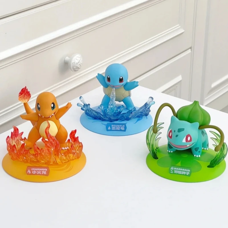 ポケモンモデルアニメコレクションフシギダネヒトカゲ人形飾りゼニガメ携帯電話ホルダー子供のおもちゃ誕生日ギフト